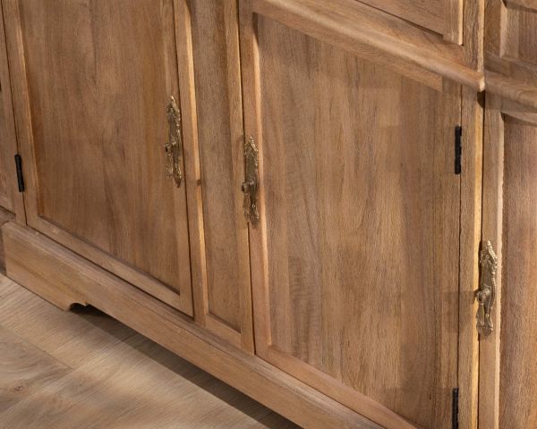 Aparador de madera maciza de mango con bordes redondeados, 150 cm, «Eglantine»