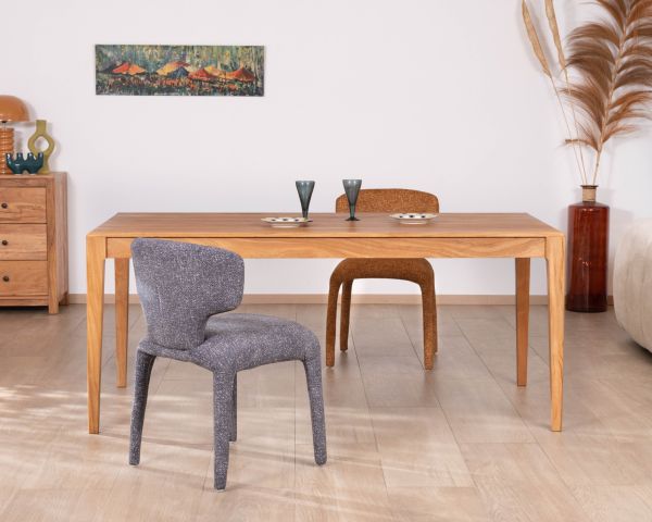 Mesa de comedor de madera reciclada con diseño minimalista, 180 cm, «Mokal»