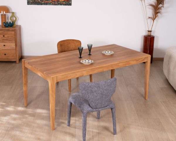 Mesa de comedor de madera reciclada con diseño minimalista, 180 cm, «Mokal»