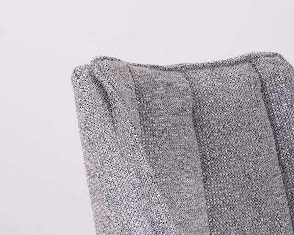 Lote de 2 sillas giratorias de comedor de tela gris «Webber»