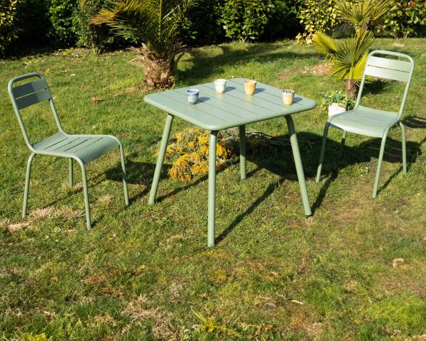 Silla de jardín de estilo vintage de metal verde «Horizon»