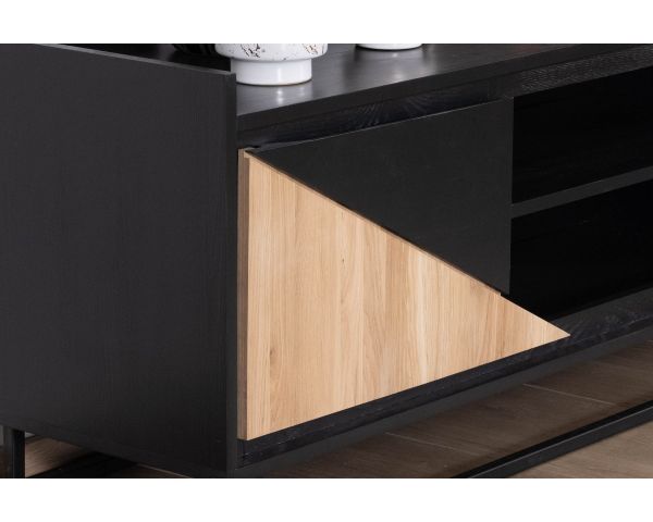 Mueble para la tele de 180 cm con 2 puertas, de madera maciza «Trace»
