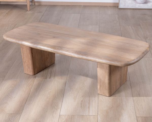 Mesa de salón rectangular de madera de mango con un diseño minimalista «Orobie»