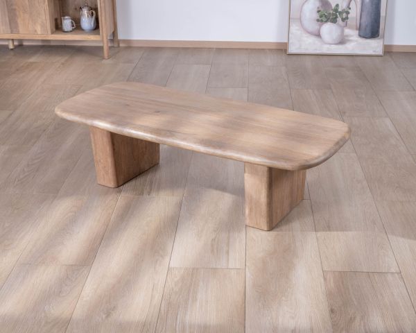 Mesa de salón rectangular de madera de mango con un diseño minimalista «Orobie»