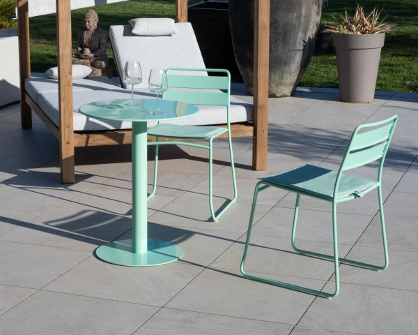 Conjunto de bar de metal en color turquesa «Juicy», de estilo pop