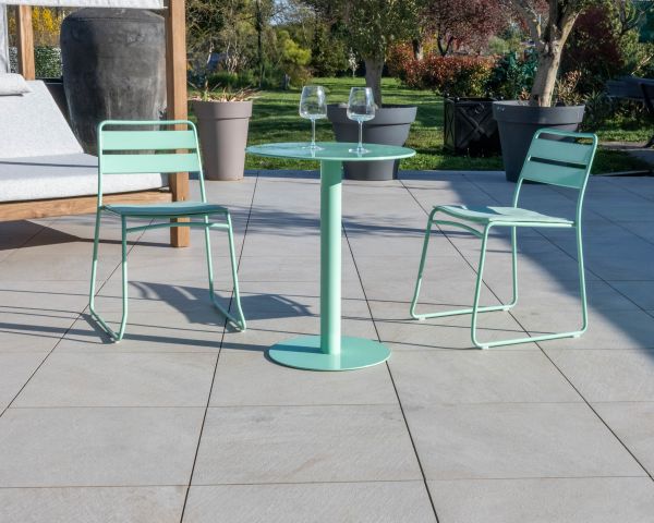 Conjunto de bar de metal en color turquesa «Juicy», de estilo pop