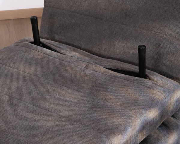 Sillón modular convertible en cama supletoria «Folda» de tela gris