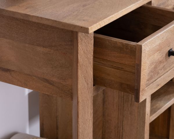 Mueble con lavabo individual de 120 cm «Maestro», de madera de mango