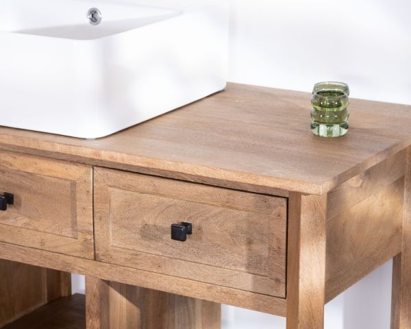 Mueble con lavabo individual de 120 cm «Maestro», de madera de mango