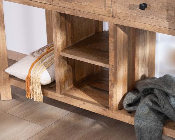 Mueble con lavabo individual de 120 cm «Maestro», de madera de mango