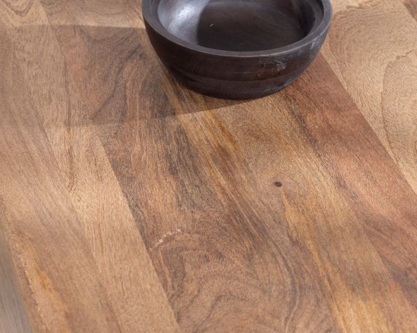 Mesa de salón de líneas sencillas en madera de mango natural «Maestro», 110 cm