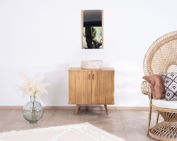 Lavabo redondo de mármol para encastrar, con un diseño minimalista «Stone»