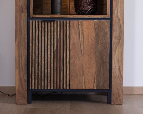 Vitrina de palisandro «Enoa» con retroiluminación