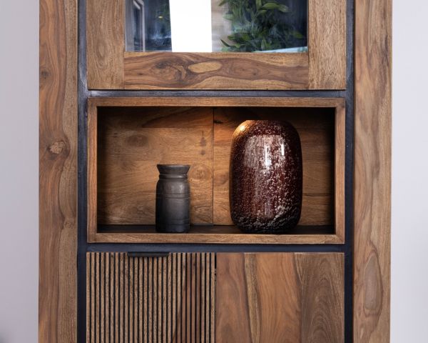 Vitrina de palisandro «Enoa» con retroiluminación