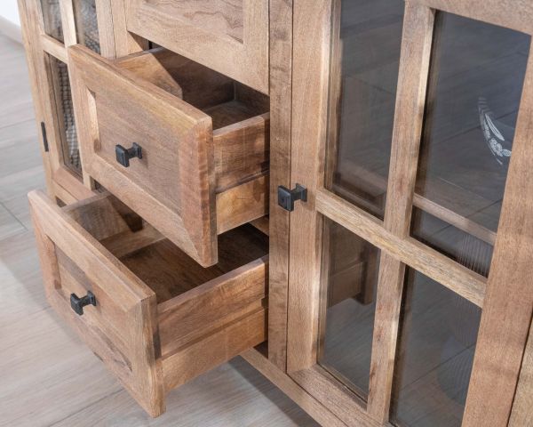 Mueble de baño con lavabo simple de 120 cm «Maestro», de madera de mango