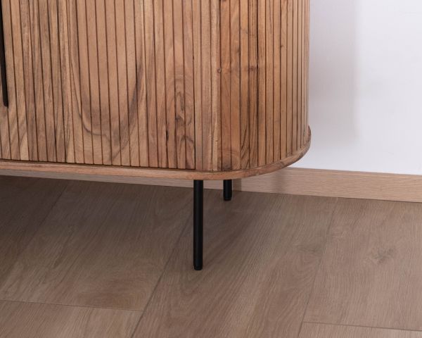 Mueble de almacenamiento de diseño retro «Bopee» con estantes e iluminación LED