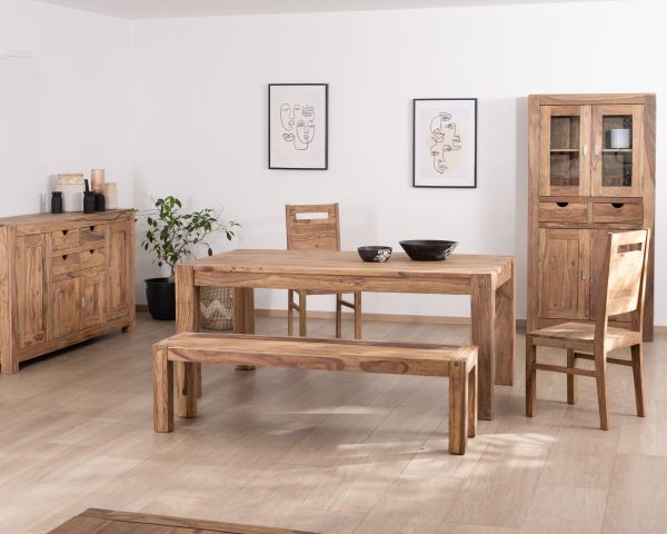 Mesa de comedor extensible de palisandro «Kalanohé», 180 cm