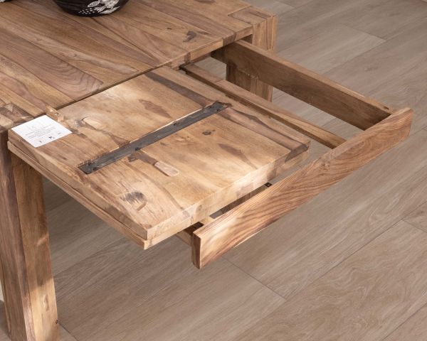 Mesa de comedor extensible de palisandro «Kalanohé», 180 cm
