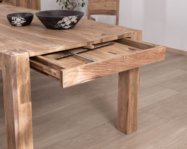 Mesa de comedor extensible de palisandro «Kalanohé», 180 cm
