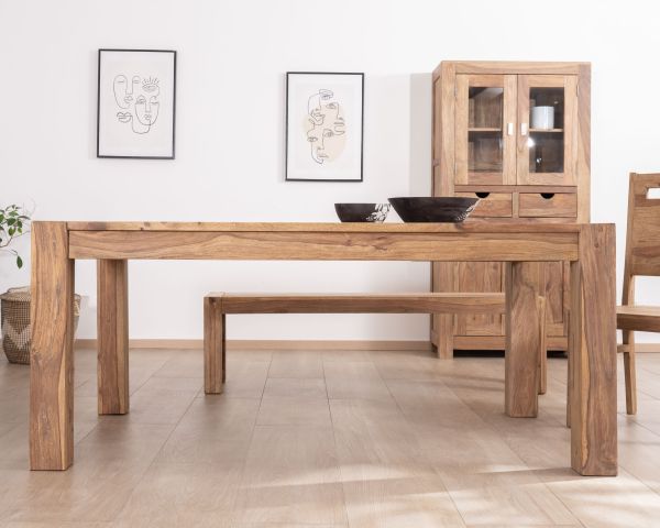 Mesa de comedor extensible de palisandro «Kalanohé», 180 cm