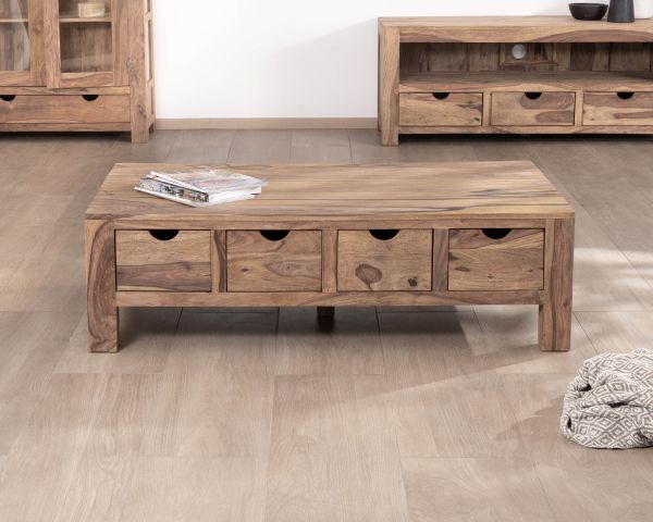 Mesa de salón de 135 cm con cajones a ambos lados «Kalanohé», de palisandro