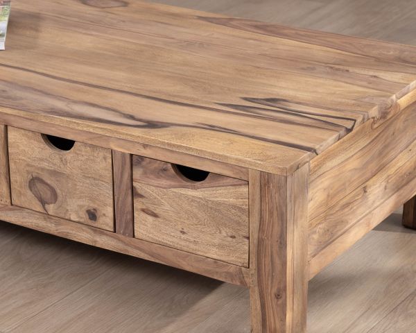 Mesa de salón de 135 cm con cajones a ambos lados «Kalanohé», de palisandro