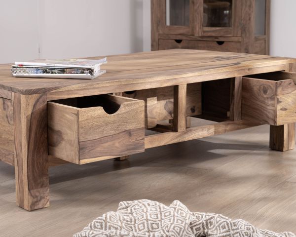Mesa de salón de 135 cm con cajones a ambos lados «Kalanohé», de palisandro