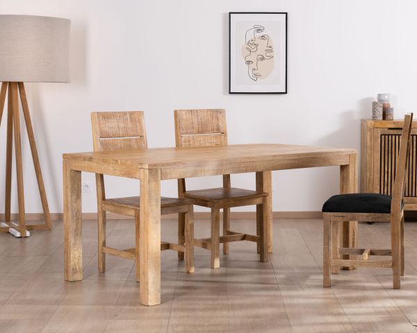 Mesa de comedor de madera de mango, 160 x 90 cm, «Manoha»