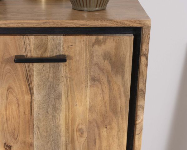 Aparador industrial de 160 cm de acacia «Baltik» con puertas, cajones y nichos