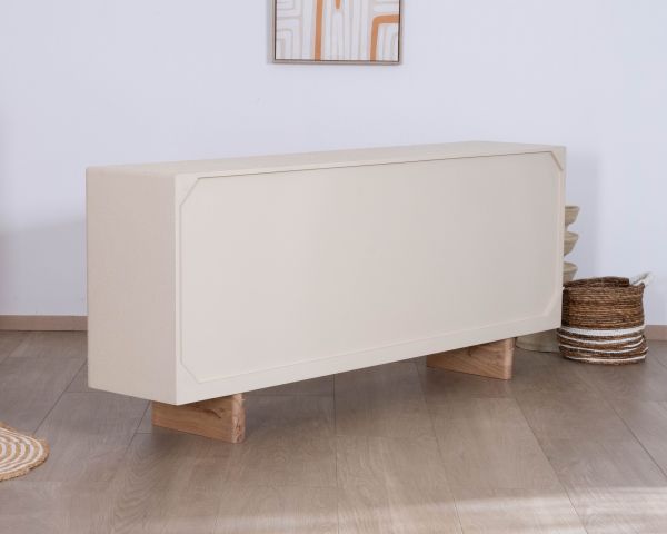 Aparador bajo de 4 puertas, de estilo orgánico y contemporáneo, «Miona»