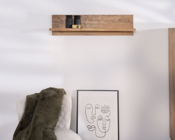 Estantería minimalista de acacia «Baltik» de 100 cm