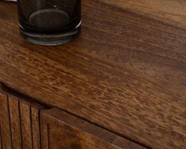 Aparador de 4 puertas de estilo «newtro» en madera de mango «Moky», 175 cm