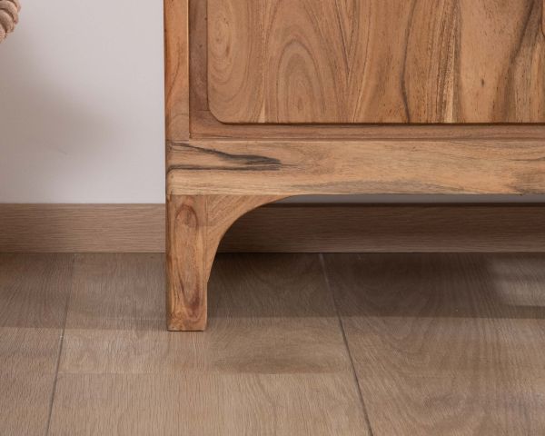 Mueble de almacenamiento pequeño de dos puertas de acacia «Melody»
