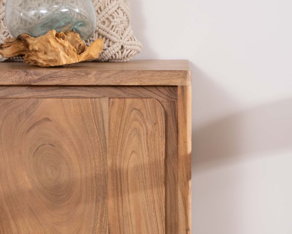 Mueble de almacenamiento pequeño de dos puertas de acacia «Melody»