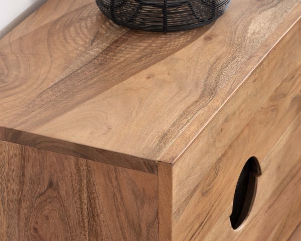 Mueble vertical de acacia con 6 cajones «Spot»