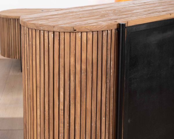 Aparador de 200 cm con puertas y cajones de maderas exóticas «Troms»