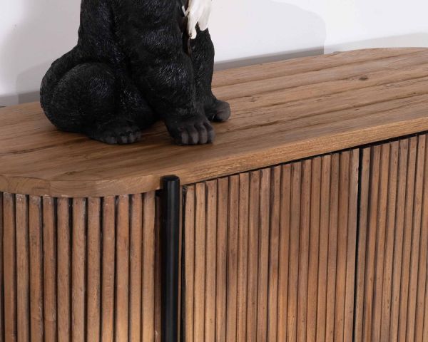 Armario pequeño redondeado de 120 cm de madera exótica «Troms»