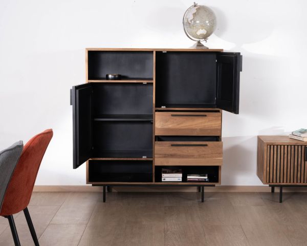 Aparador de teca reciclada «Opland», estilo retro