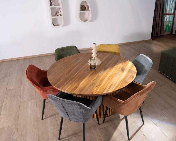 Silla contemporánea con reposabrazos «Scotty», de terciopelo verde caqui y patas de metal negro
