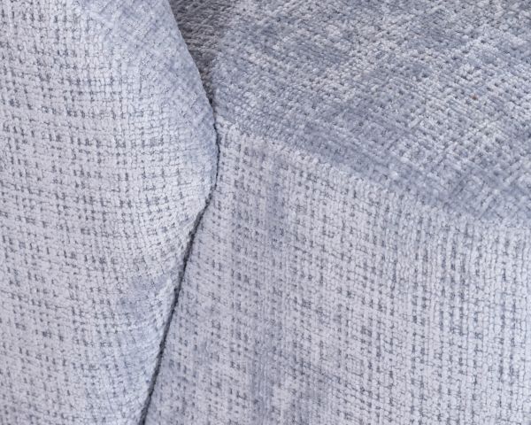 Sillón giratorio de diseño minimalista en tejido azul glaciar «Marylin»