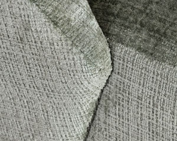 Sillón giratorio de tejido rizado sedoso en color verde salvia «Marylin»