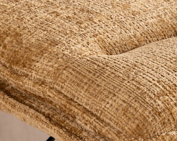 Lote de 2 tronas de tela color mostaza «Topley» con asiento regulable en altura