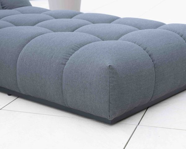 Tumbona de alta gama en tejido Sunbrella gris oscuro «Lazy Beach»
