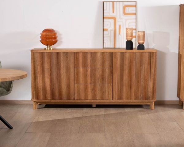 Gran aparador de estilo retro en roble aceitado de 180 cm «Winton»