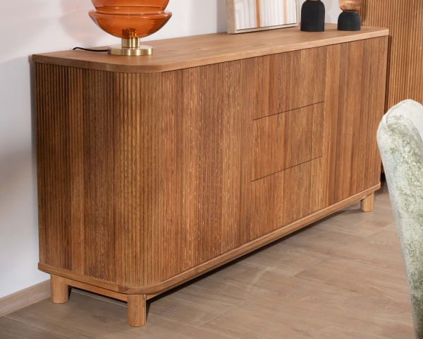 Gran aparador de estilo retro en roble aceitado de 180 cm «Winton»