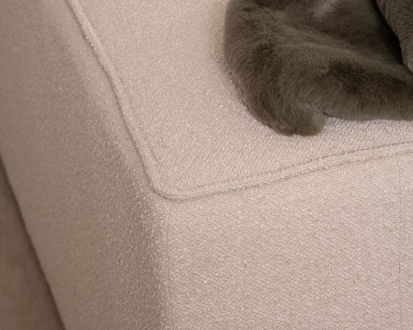 Sofá modular en esquina de tejido bouclé beige «Alcázar»