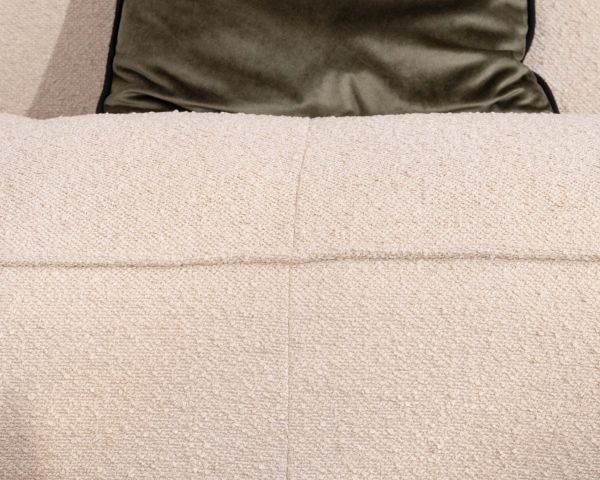 Sofá modular en esquina de tejido bouclé beige «Alcázar»