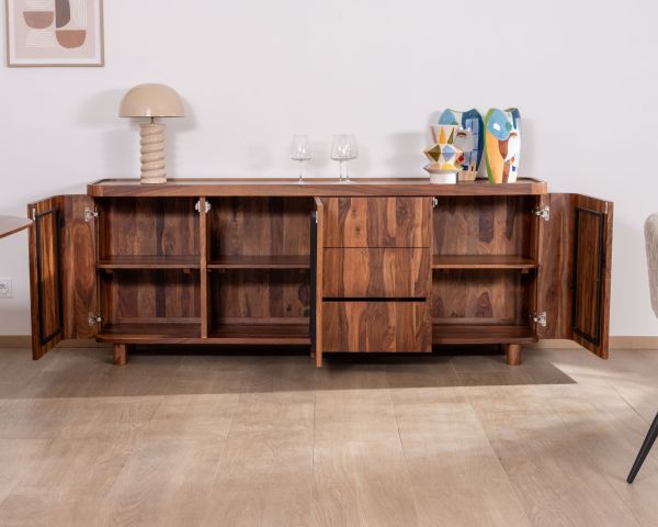 Aparador de madera de palisandro «Rosewood» de 200 cm
