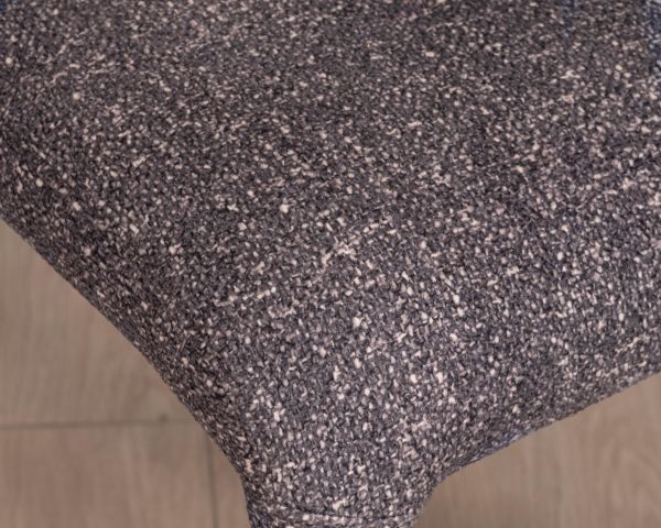 Lote de 2 sillas de tela jaspeada en gris oscuro «Milano», con tapizado integral de estilo de diseño