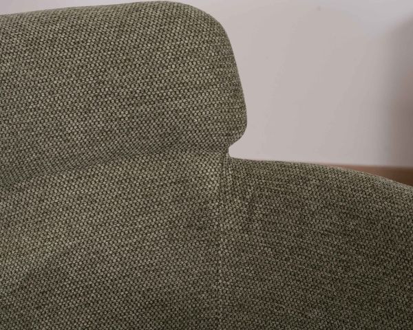 Lote de 2 sillas de comedor de tela color caqui y patas de metal «Riméno»